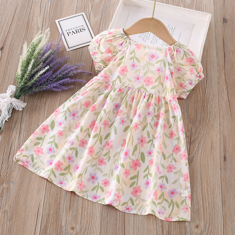 Vestito a maniche corte con stampa integrale per bambina - Fiori rosa - 10-11T - image 23