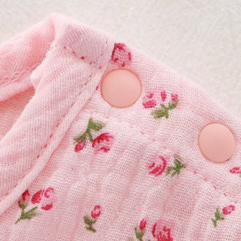 Pigiama da bambina composto da maglietta e pantaloncini con stampa floreale, set di 2 pezzi - image 6