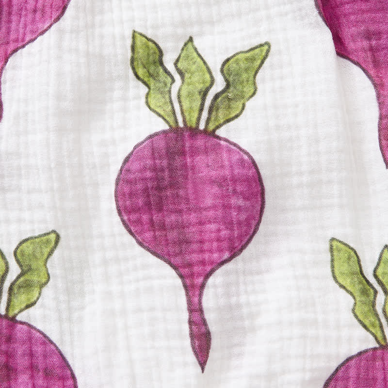 Tutina per neonato con stampa barbabietola e cappellino - image 6