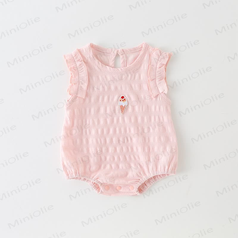 Body per neonati con maniche a volant a tema gelato - Rosa - 18-24 mesi - image 3