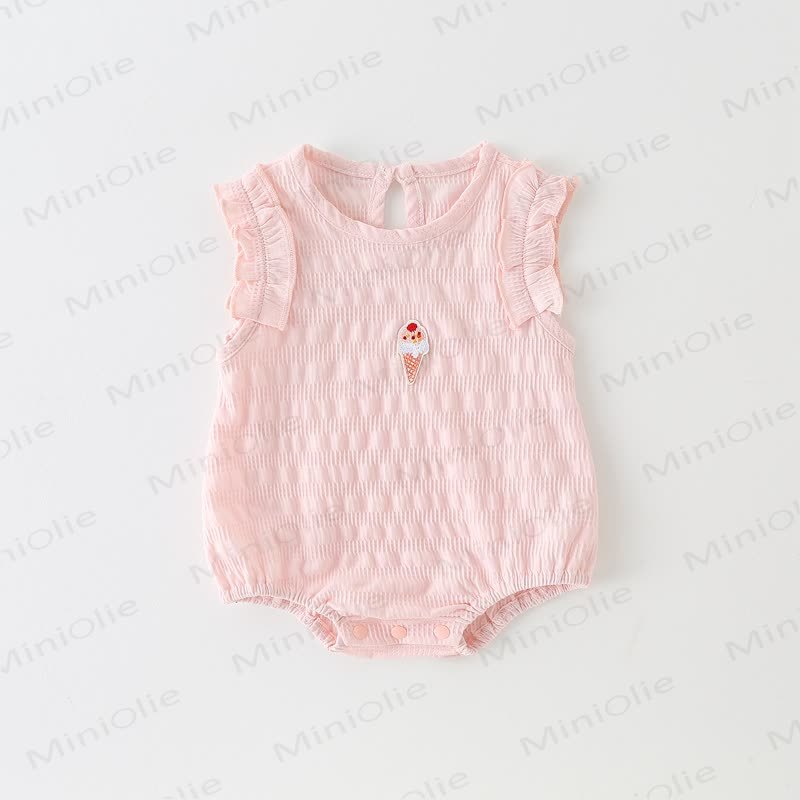 Body per neonati con maniche a volant a tema gelato - Rosa - 18-24 mesi - image 3