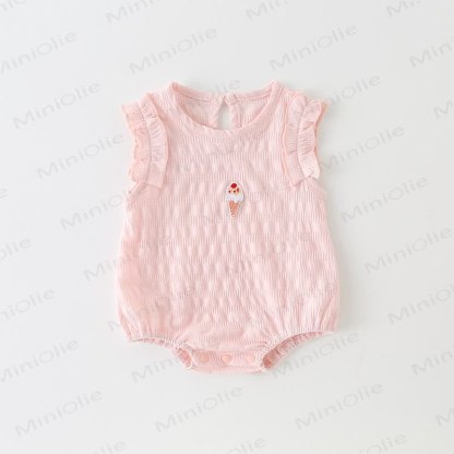 Body per neonati con maniche a volant a tema gelato - Rosa - 18-24 mesi - image 3