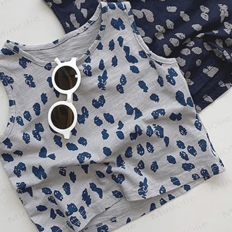 Completo per bambina composto da canotta e pantaloncini in morbido cotone con stampa a pois. - image 4
