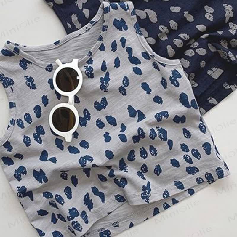 Completo per bambina composto da canotta e pantaloncini in morbido cotone con stampa a pois. - image 4