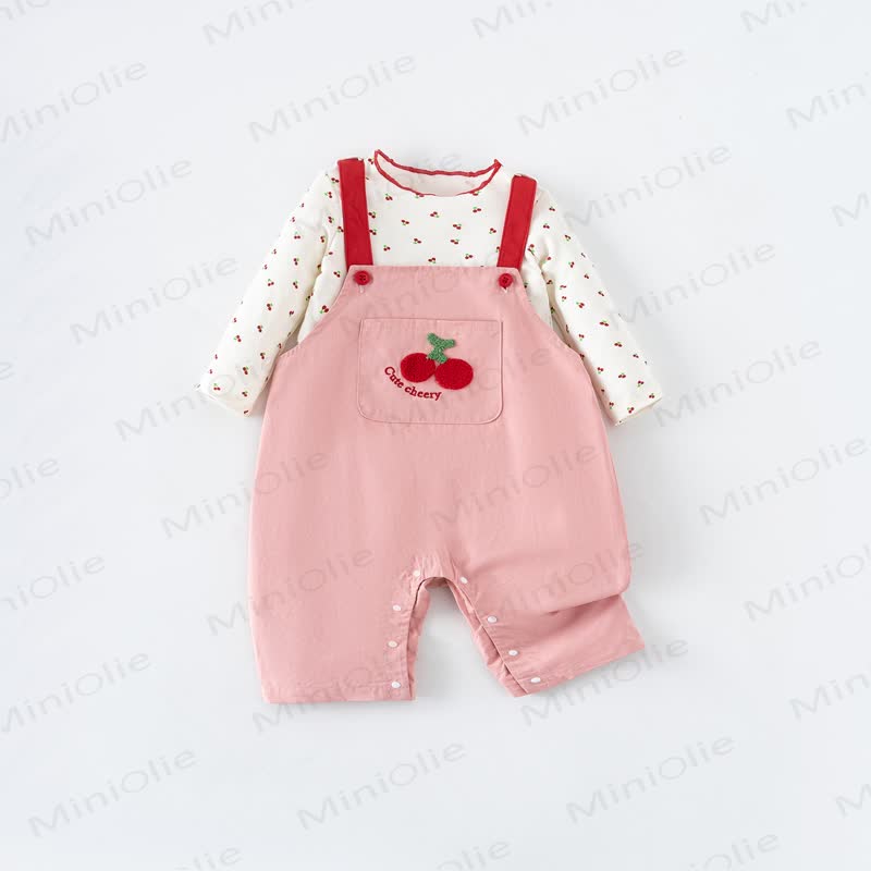 Completo tutina per neonato con ciliegie, carino e allegro - Completo a maniche lunghe - 2-3T - image 2