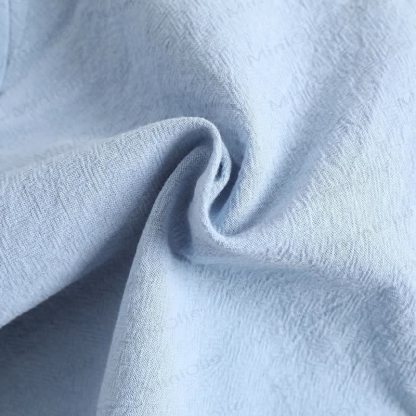 Completo da bambino in cotone e lino, composto da polo e pantaloncini in tinta unita. - image 11