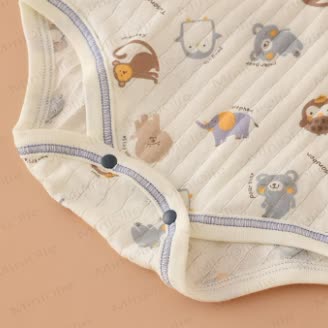 Confezione da 3 body per neonati in cotone con stampa animalier - image 7