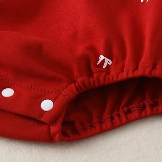 Body rosso per neonati con fiocco ricamato - image 8