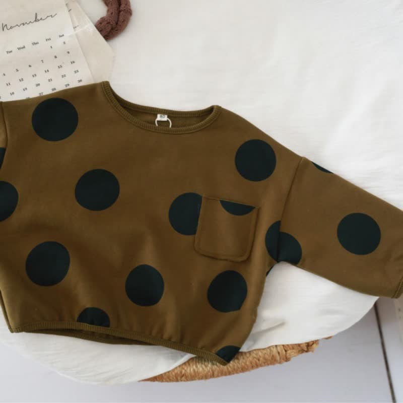 Maglietta a maniche lunghe a pois per neonati e bambini - image 5