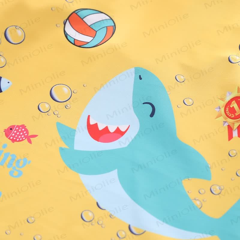 Costume da bagno per bambini, due pezzi, con protezione anti-UV e cuffia, a tema animali dei cartoni animati. - image 7