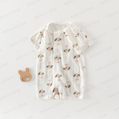 Tutina per neonato in cotone con stampa animalier - Cucciolo Giallo - 18-24 mesi - image 3