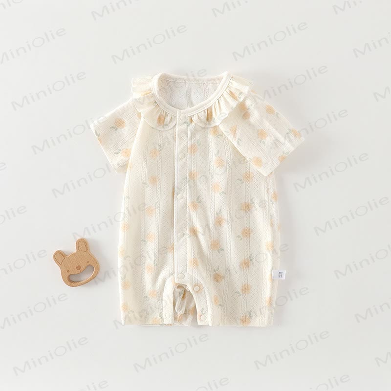 Tutina per neonato in cotone con stampa animalier - Fiore giallo - 18-24 mesi - image 9