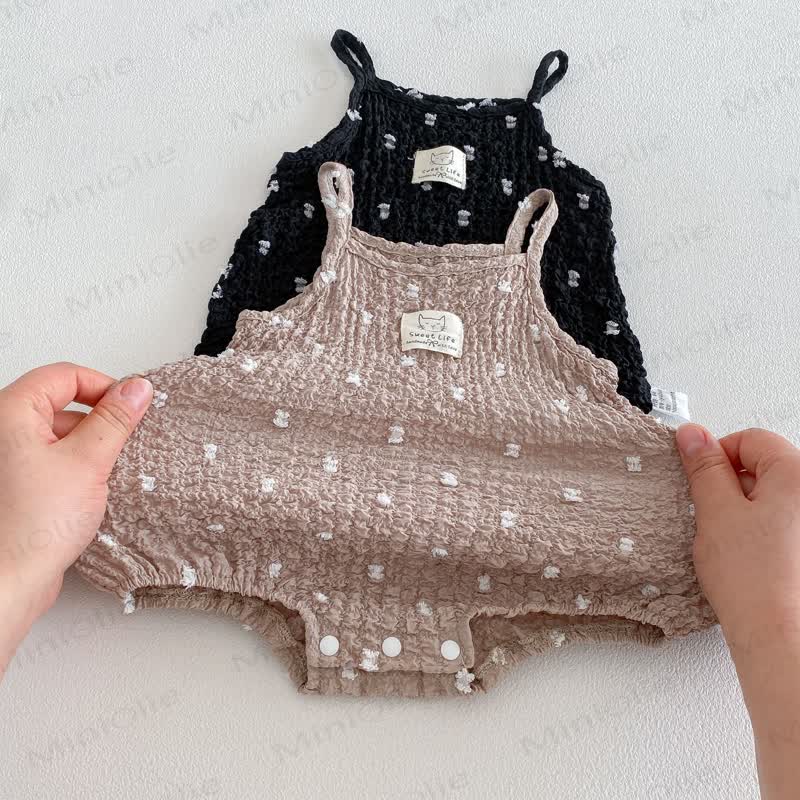 Body in cotone senza maniche con spalline sottili per bambina - image 10