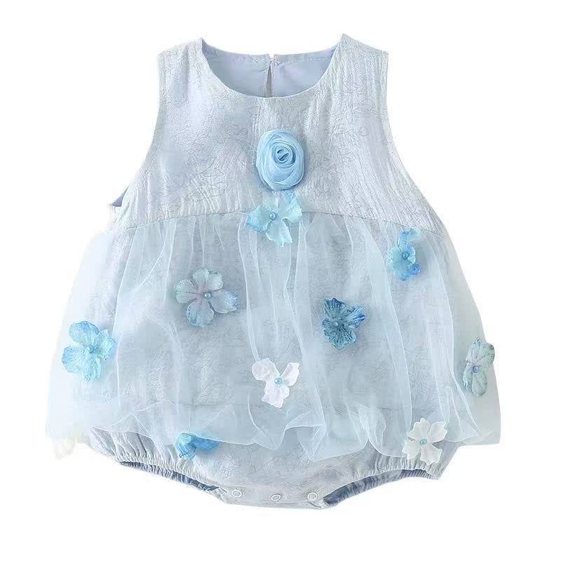Body da festa per neonati in tulle floreale - image 10