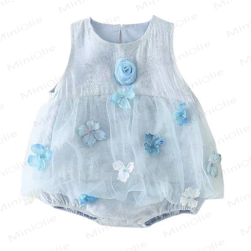 Body da festa per neonati in tulle floreale - image 10