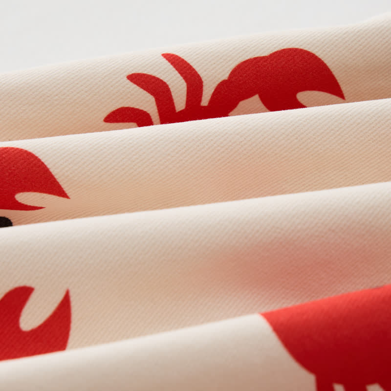 Salopette beige per neonati e bambini con stampa di granchi - image 6
