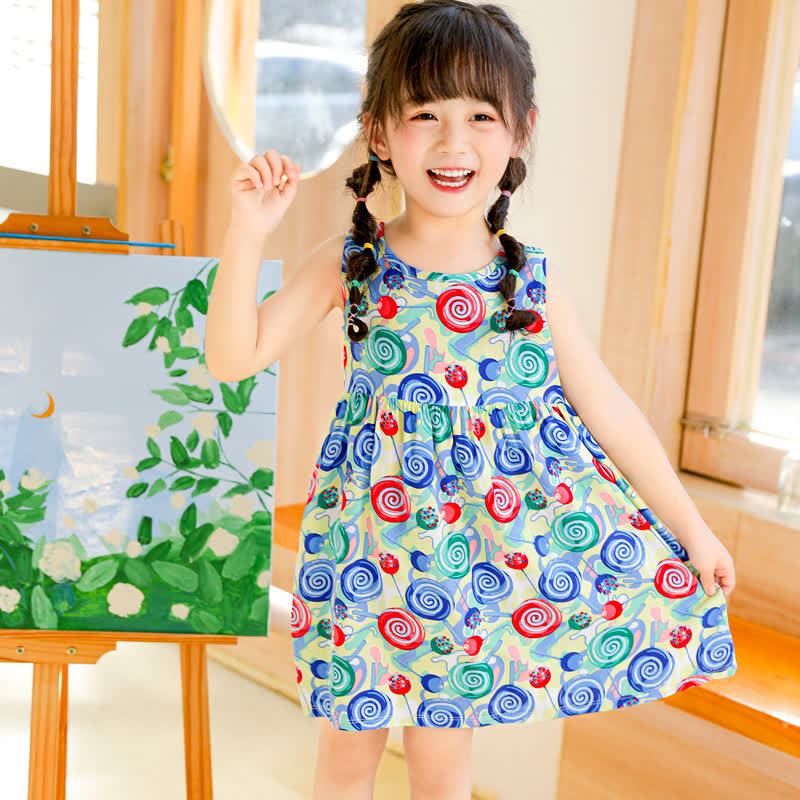 Vestito estivo per bambina con stampa floreale/animali - image 39