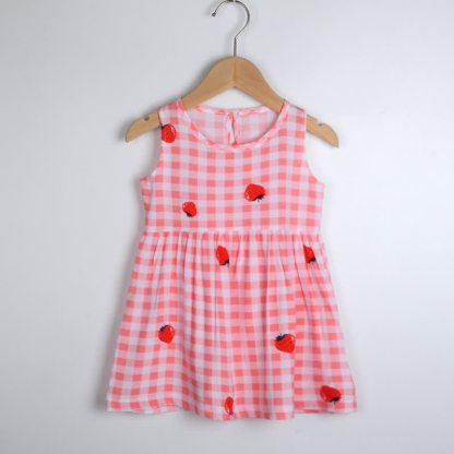 Vestito estivo per bambina con stampa floreale/animali - A quadri rosa - 10-11T - image 22