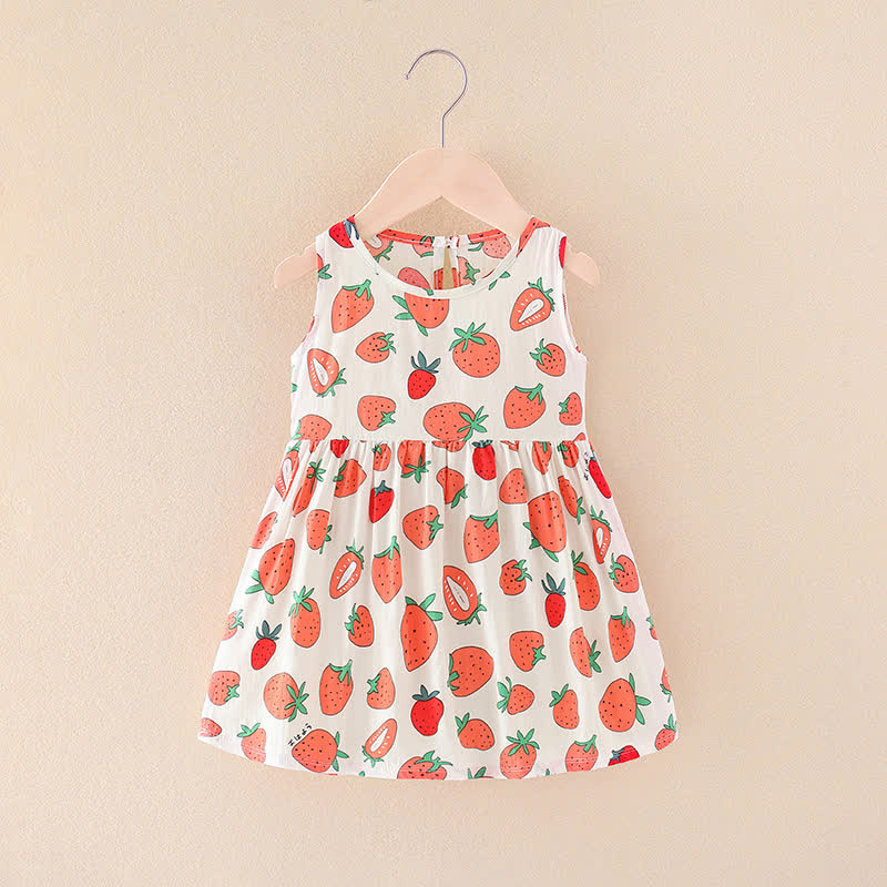 Vestito estivo per bambina con stampa floreale/animali - Fragola beige - 10-11T - image 26