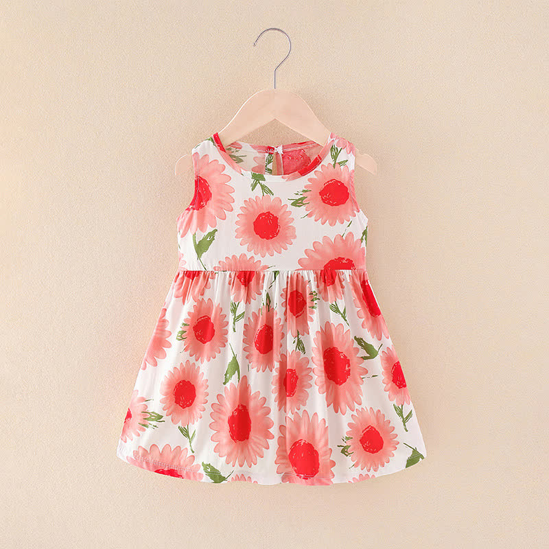 Vestito estivo per bambina con stampa floreale/animali - Fiori rossi - 10-11T - image 28