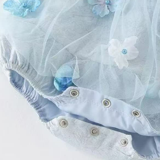 Body da festa per neonati in tulle floreale - image 8