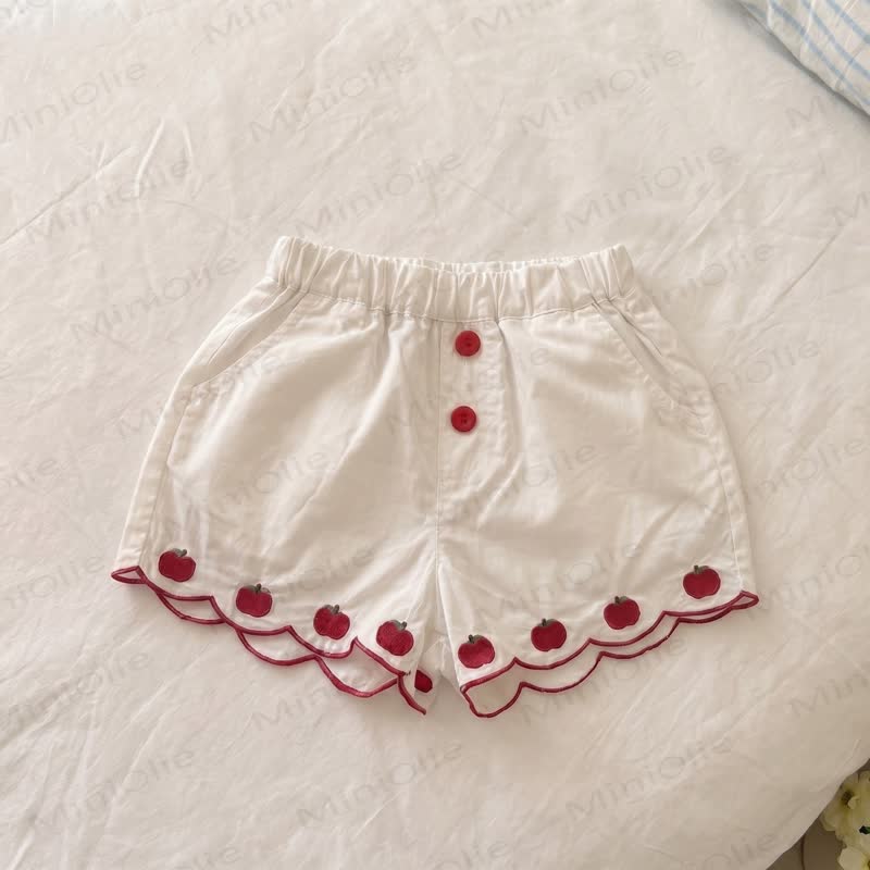 Completo senza maniche a pois di mela per bambina - image 3