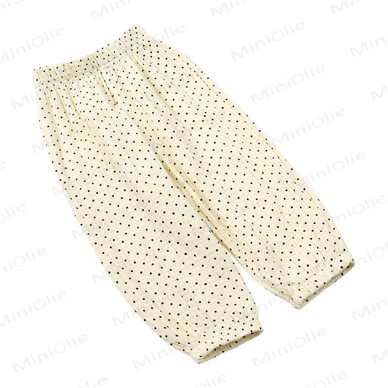 Pantaloni a palloncino in cotone con stampa floreale per bambini Kids Tales - Punto Beige - 8-9T - image 8