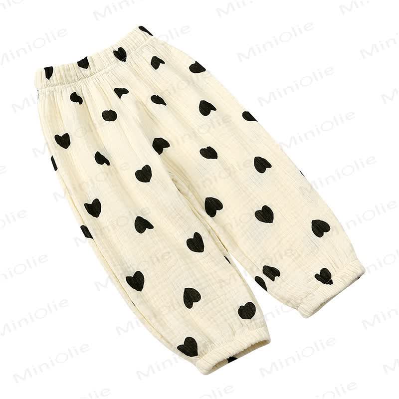Pantaloni a palloncino in cotone con stampa floreale per bambini Kids Tales - Cuore Nero - 8-9T - image 7