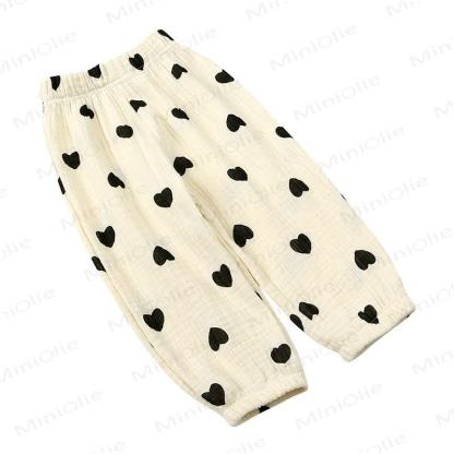 Pantaloni a palloncino in cotone con stampa floreale per bambini Kids Tales - Cuore Nero - 8-9T - image 7