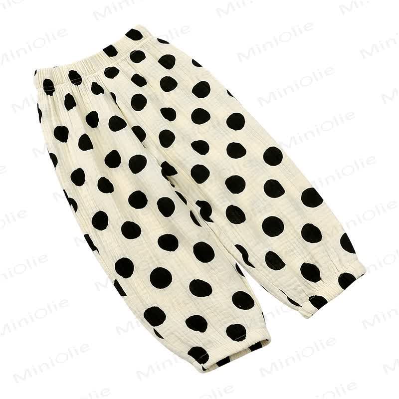 Pantaloni a palloncino in cotone con stampa floreale per bambini Kids Tales - Punto Nero - 8-9T - image 9