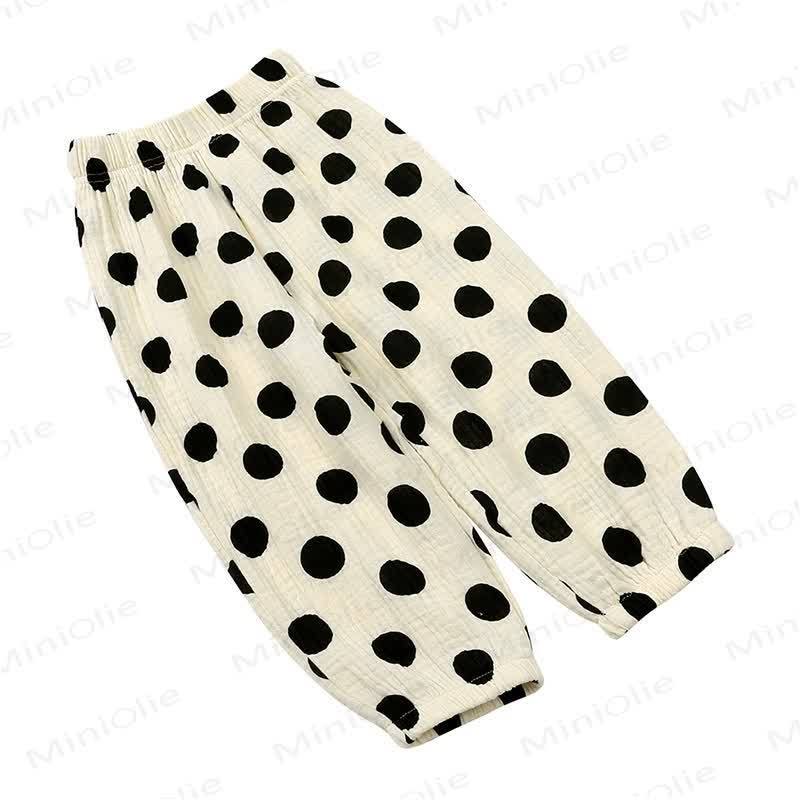 Pantaloni a palloncino in cotone con stampa floreale per bambini Kids Tales - Punto Nero - 8-9T - image 9
