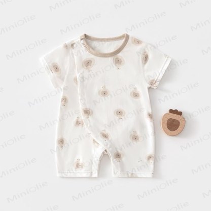 Tutina per neonato in cotone con stampa animalier - Bianco - 18-24 mesi - image 2