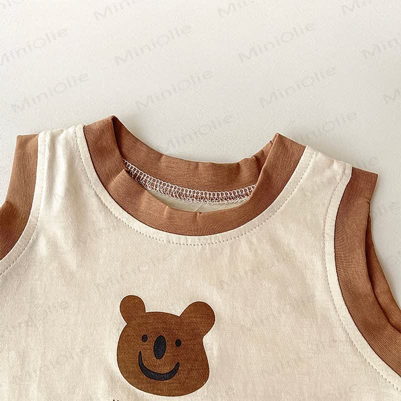 Tutina per neonato in cotone con stampa orsetto - image 3