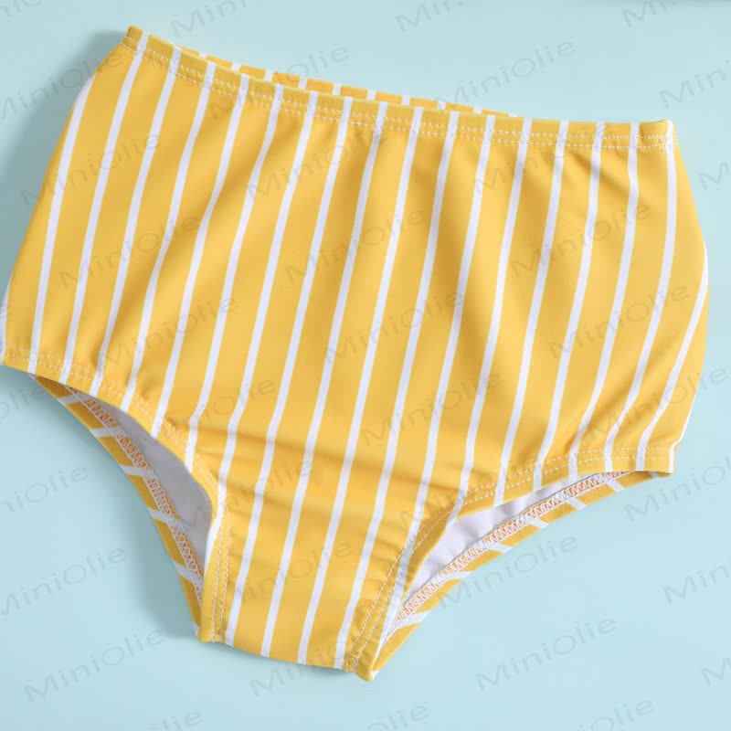 Costume da bagno a due pezzi a righe per bambina. - image 4