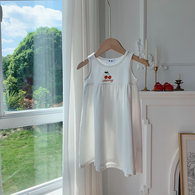 Vestito senza maniche per bambina con ricami a tema frutta. - Bianco - 8-9T - image 2