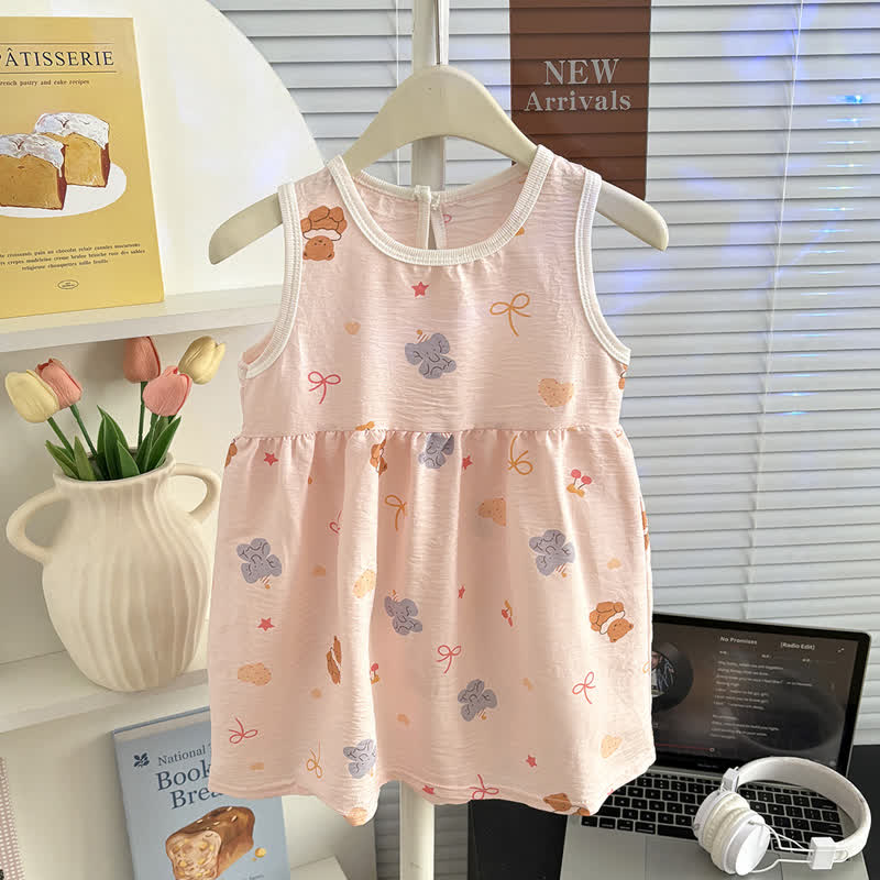 Vestito senza maniche con stampa a fiocco per bambina - Rosa - 10-11T - image 3
