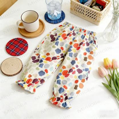 Pantaloni in cotone per bambini con elastico in vita - Multicolore - 8-9T - image 8