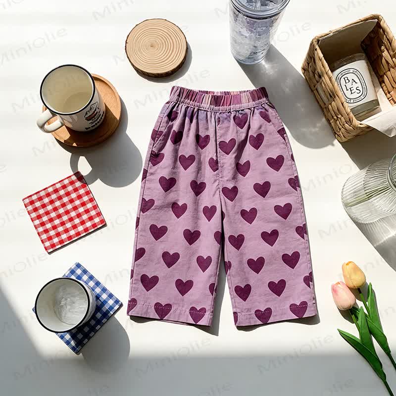 Pantaloni da bambina con elastico in vita - Delfina viola - 8-9T - image 3