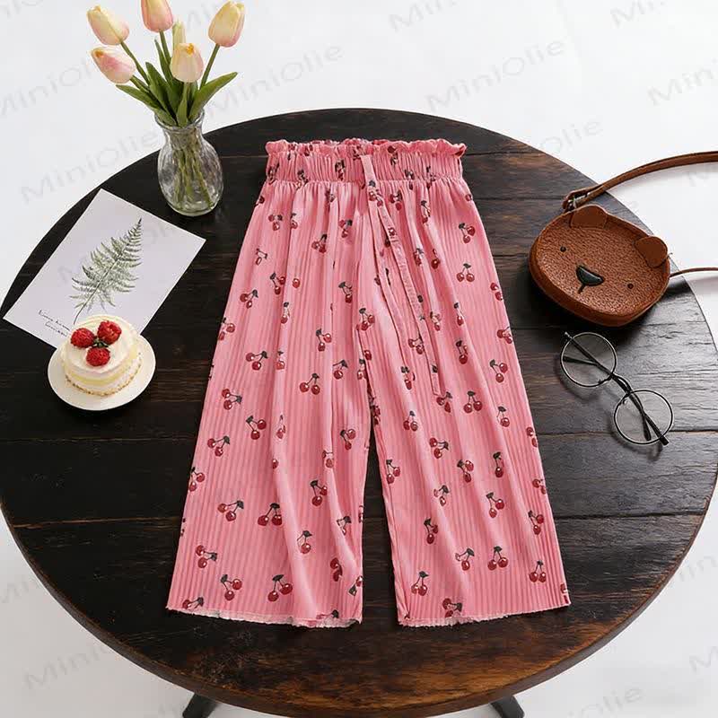 Pantaloni a gamba larga per bambine - Rosa - 8-9T - image 2