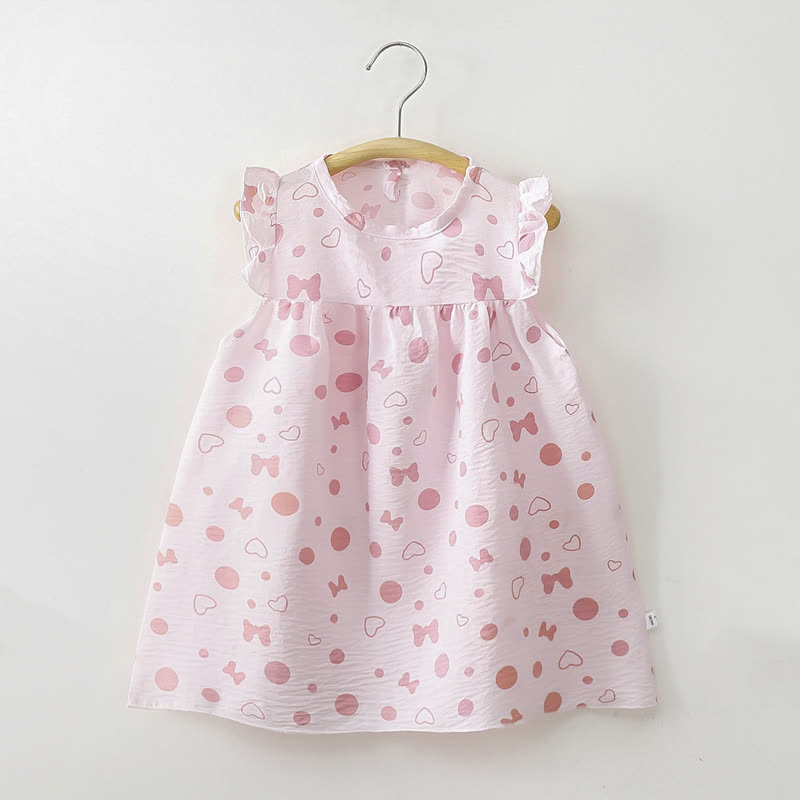 Vestitino estivo per bambina con stampa floreale e maniche a volant. - Cuore Rosa - 8-9T - image 5
