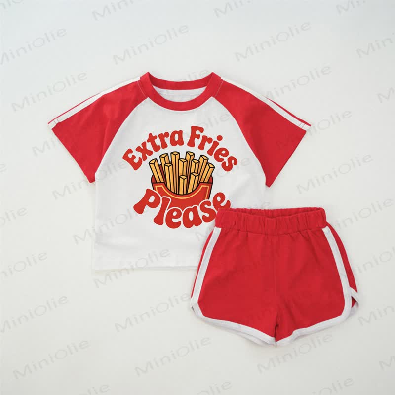 PATATINE EXTRA, PER FAVORE. Set di magliette Baby Red Fries. - Rosso - 2-3T - image 1