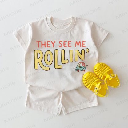 THEY SEE ME ROLLIN' Completo bianco da due pezzi per bambini - Bianco - 18-24 mesi - image 1