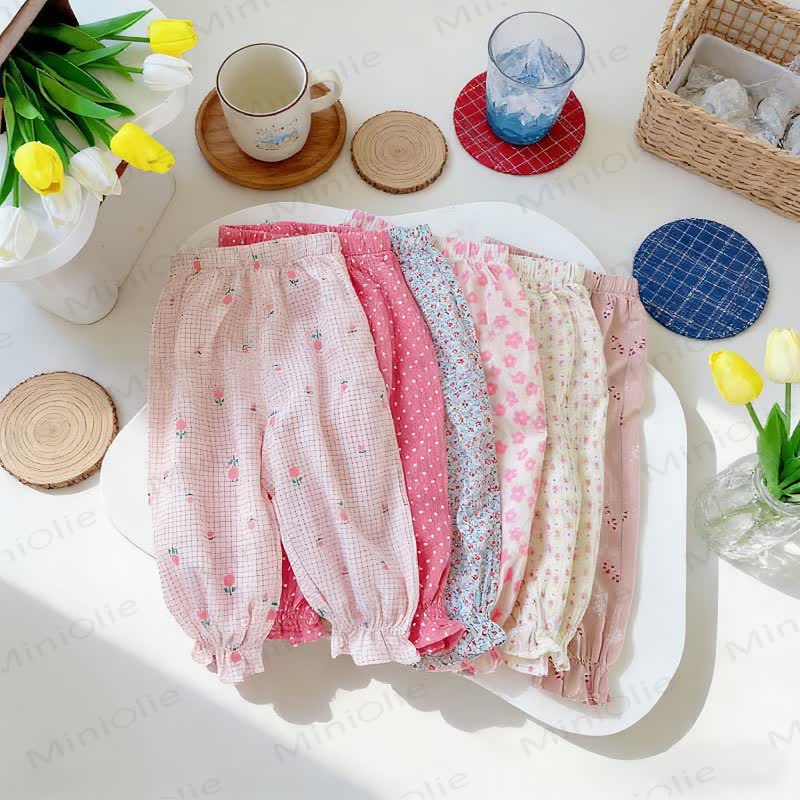 Pantaloni da casa per bambina con stampa floreale - image 1