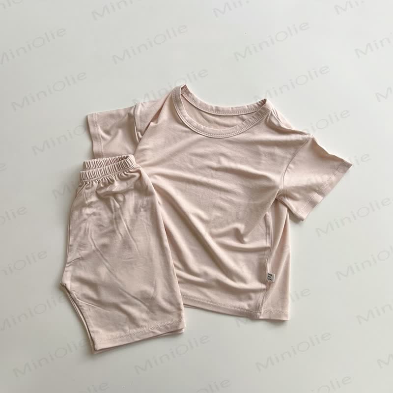 Completo per bambina composto da maglietta e pantaloncini in morbido cotone. - Rosa - 4-5T - image 2