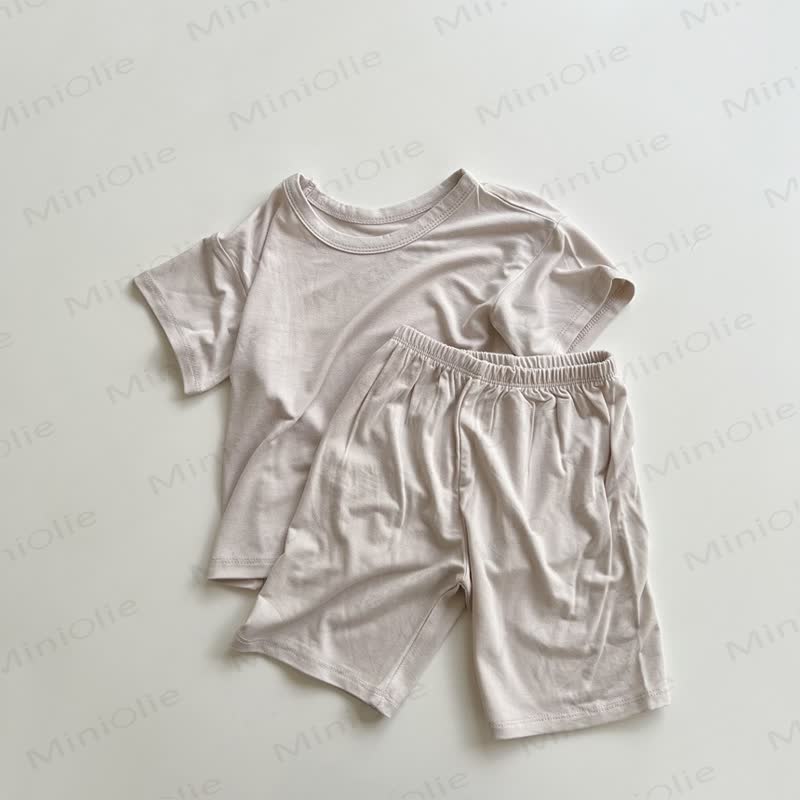 Completo per bambina composto da maglietta e pantaloncini in morbido cotone. - Marrone - 4-5T - image 5