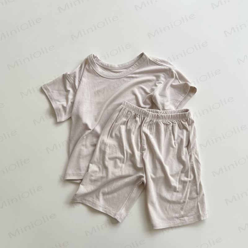 Completo per bambina composto da maglietta e pantaloncini in morbido cotone. - Marrone - 4-5T - image 5