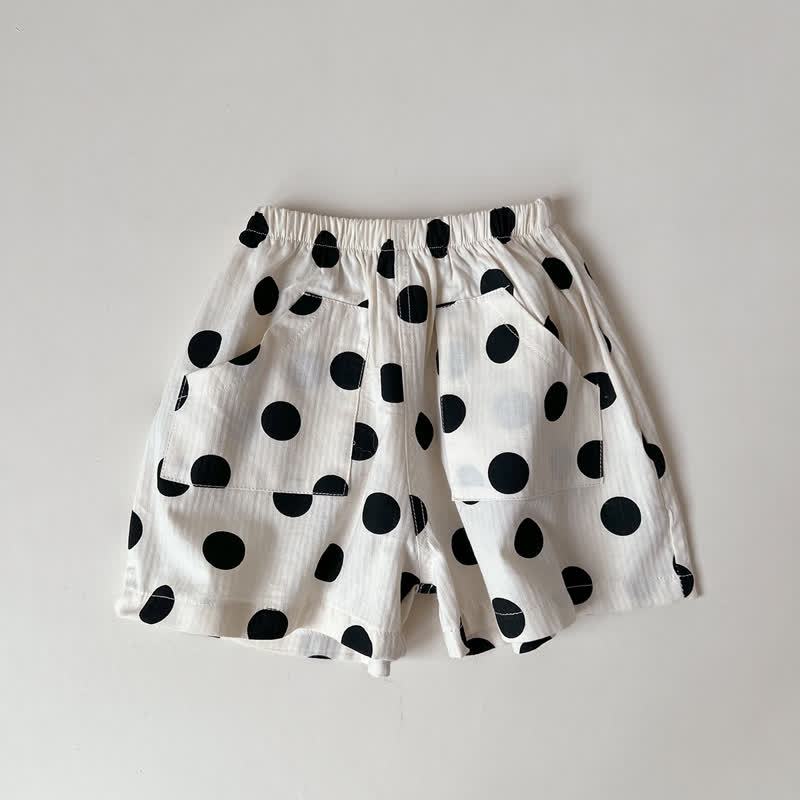 Pantaloncini da casa in morbidissimo cotone - Punto bianco - 2-3T - image 3