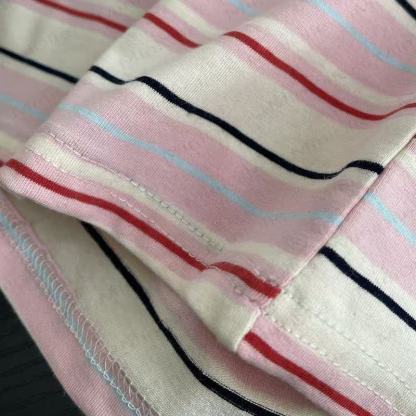 Completo da 2 pezzi con polo a righe ricamata e pantaloncini di jeans per bambini piccoli o maglietta - image 7