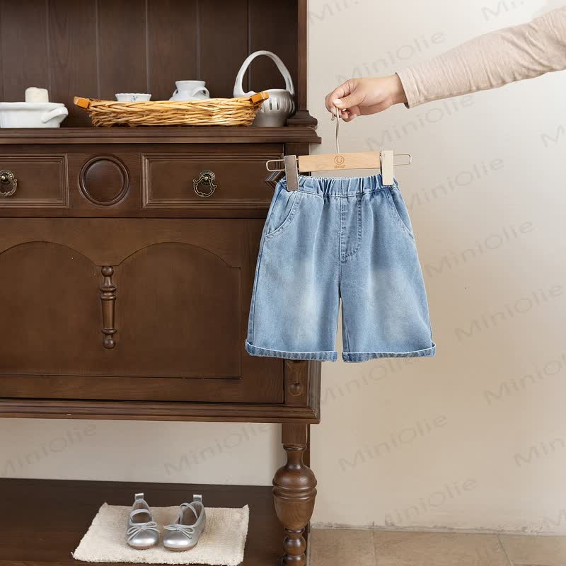 Completo senza maniche in denim blu baby - image 4