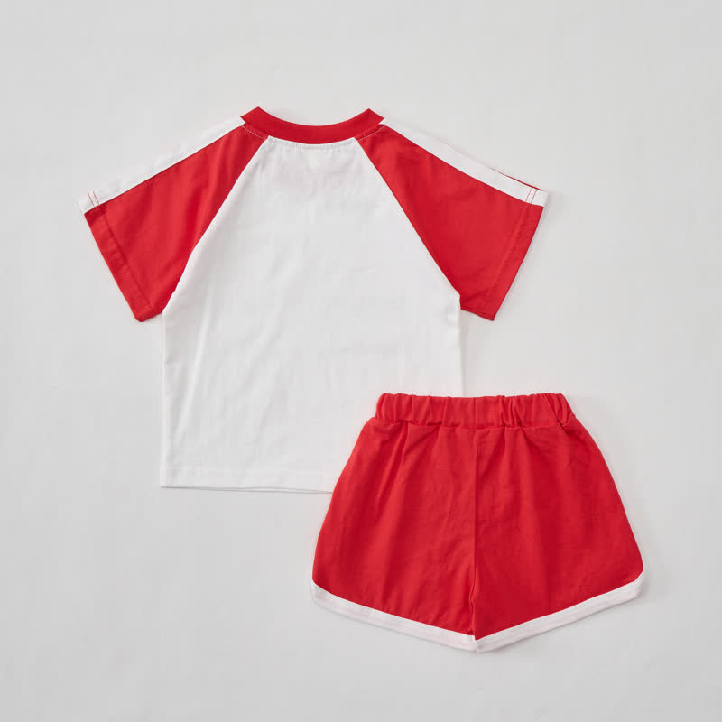 Completo da pallavolo per neonati ACE ACE BABY con maglietta rossa e pantaloncini. - image 2